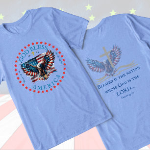 Camiseta 250º Deus Abençoa a América Nação Abençoada