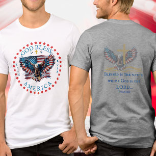 Camiseta 250º Deus Abençoa a América Nação Abençoada