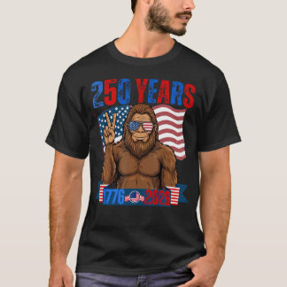Camiseta 250 Aniversário EUA Patriótico Bigfoot 250º 4º