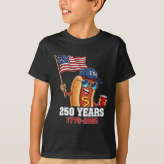 Camiseta 250 Anos 1776-2026 250º Aniversário Hotdog