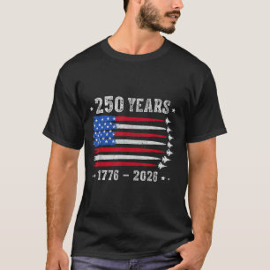 Camiseta 250 Anos 1776 2026 Aniversário EUA para Homens Mul