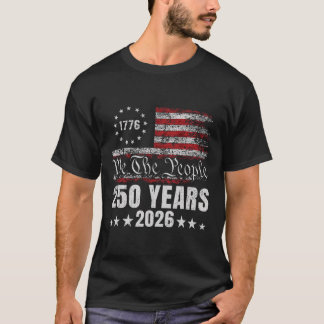 Camiseta 250 Anos 1776-2026 Vintage Patriótico 250º Anivers