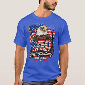 Camiseta 250 Anos Ainda de Pé 1776–2026 Águia Patriótica