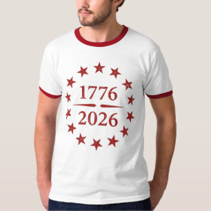 Camiseta 250 Anos América Deus Derramou Sua Graça 1776 2026