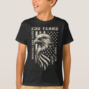 Camiseta 250 anos América fé e liberdade desde 1776 4 de ju