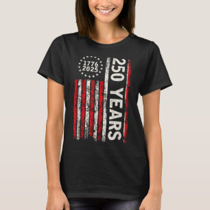 Camiseta 250 Anos Americano 1776 2026 250º EUA Patriótico