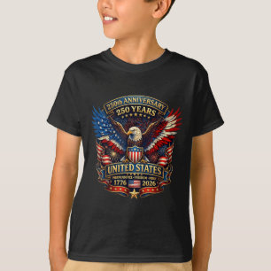 Camiseta 250 Anos Americano 250º EUA Patriótico 4 de Julho