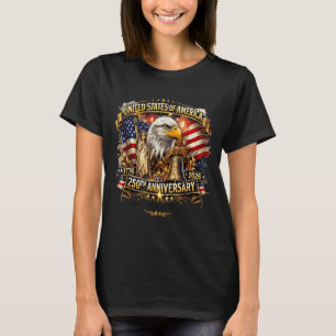 Camiseta 250 Anos Aniversário da América Independência 250º