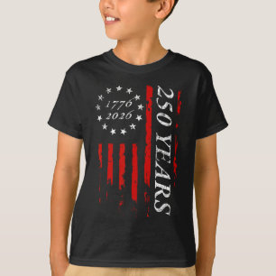 Camiseta 250 Anos Bandeira Americana de 13 estrelas Betsy R
