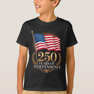 Camiseta 250 anos bandeira americana dos eua aniversário de