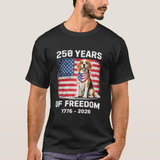 Camiseta 250 Anos da América Aniversário Beagle 250º Aniver