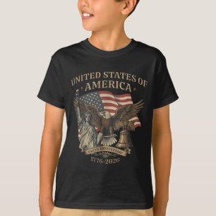 Camiseta 250 Anos de Aniversário da América Águia Patriótic