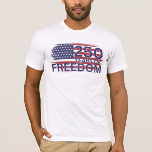 Camiseta 250 Anos de Celebração da Independência dos EUA