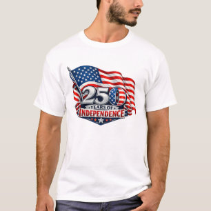 Camiseta 250 Anos de Independência Aniversário de 4 de Julh