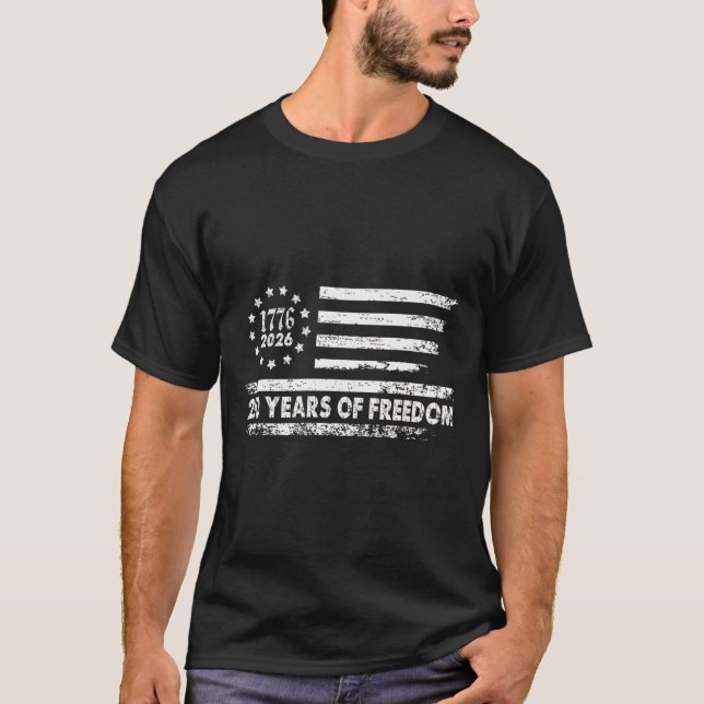 Camiseta 250 Anos De Liberdade 1776 2026  (Frente)
