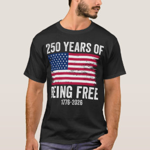 Camiseta 250 Anos de Liberdade 1776-2026 Aniversário dos EU