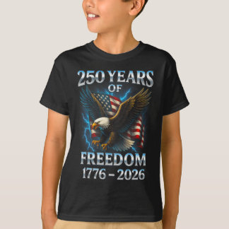 Camiseta 250 Anos De Liberdade 1776 2026 Ld Eagle 250º Aniv
