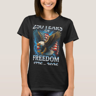 Camiseta 250 Anos De Liberdade 1776 2026 Ld Eagle 250º Aniv
