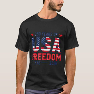 Camiseta 250 anos de liberdade americano 1776 2026 250º EUA