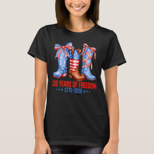 Camiseta 250 Anos de Liberdade Botas de Cowgirl Coquett