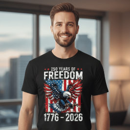 Camiseta 250 Anos de Liberdade – EUA 1776–2026 Patriótico
