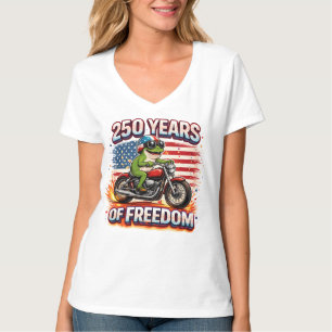 Camiseta 250 Anos De Liberdade Patriota Sapo Motociclista E