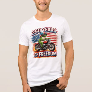 Camiseta 250 Anos De Liberdade Patriota Sapo Motociclista E