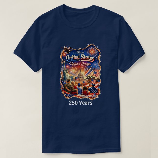 Camiseta 250 Anos EUA -1 (Frente do Design)