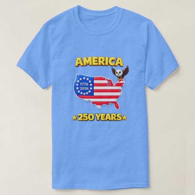 Camiseta 250 Anos EUA -14 (Frente do Design)