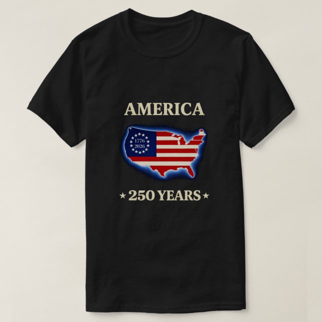Camiseta 250 Anos EUA -17 (Frente do Design)
