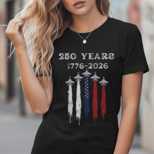 Camiseta 250 Anos EUA 1776-2026 Mulheres Patrióticas