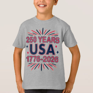 Camiseta 250 Anos EUA 1776-2026 Semiquincentenário