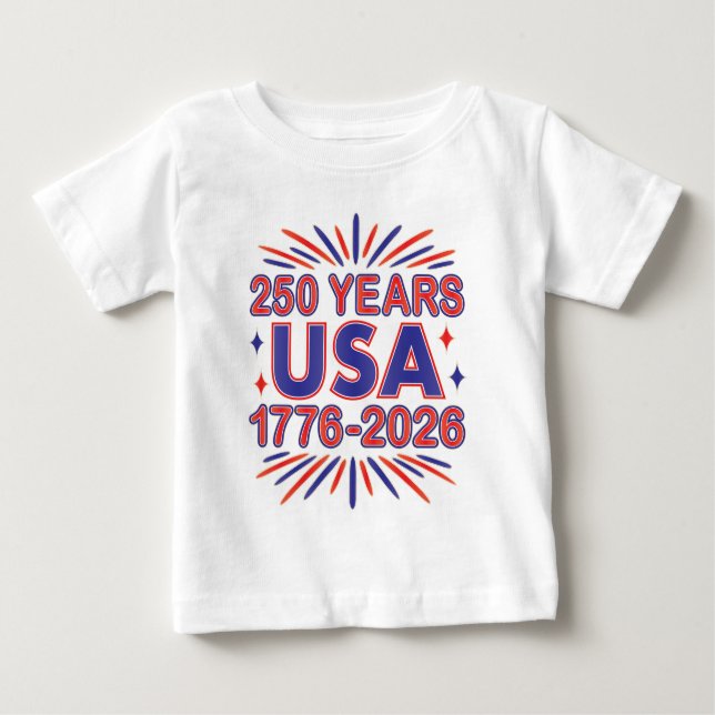 Camiseta 250 Anos EUA | 1776-2026 Semiquincentenário (Frente)