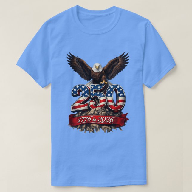 Camiseta 250 Anos EUA -5 T-Shirt (Frente do Design)