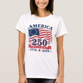 Camiseta 250 Anos EUA, Camisa Patriótica com EUA