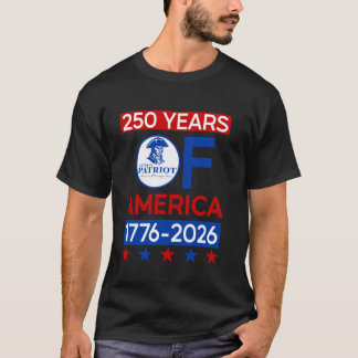 Camiseta 250 Anos EUA Revolução Americana Semiquincentenári