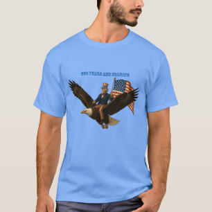 Camiseta 250 Anos Tio Sam, Águia Americana e Bandeira Ameri