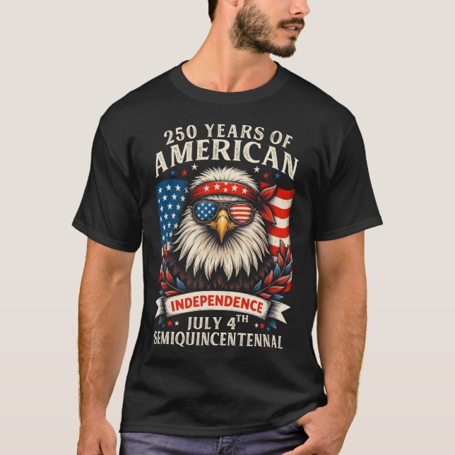 Camiseta 250 Years Free America 1776 to 2026 (Frente)