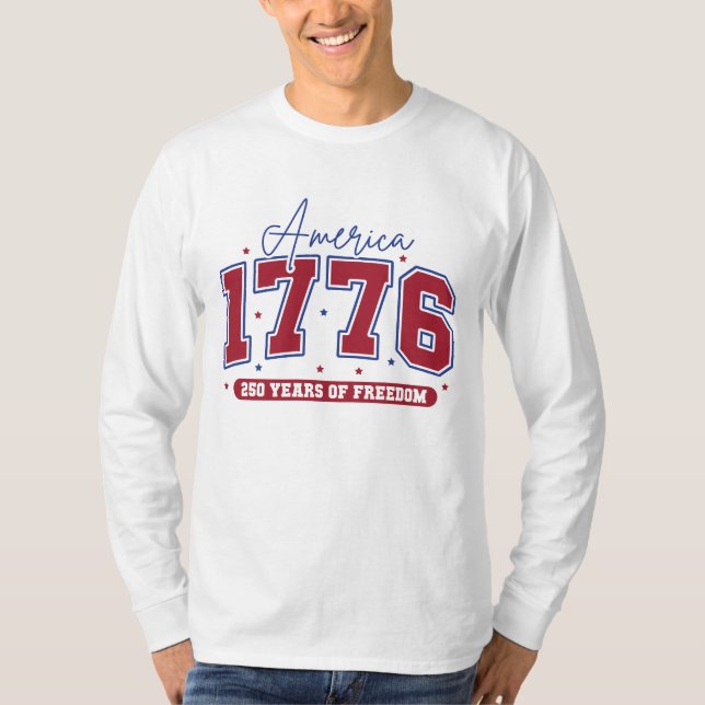 Camiseta 250th American Independence 1776–2026 Patriotic US (Frente)