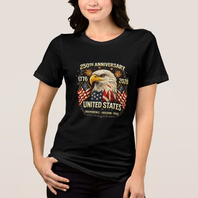 Camiseta 250th Anniversary United States Shirt Eagle USA  (Frente)