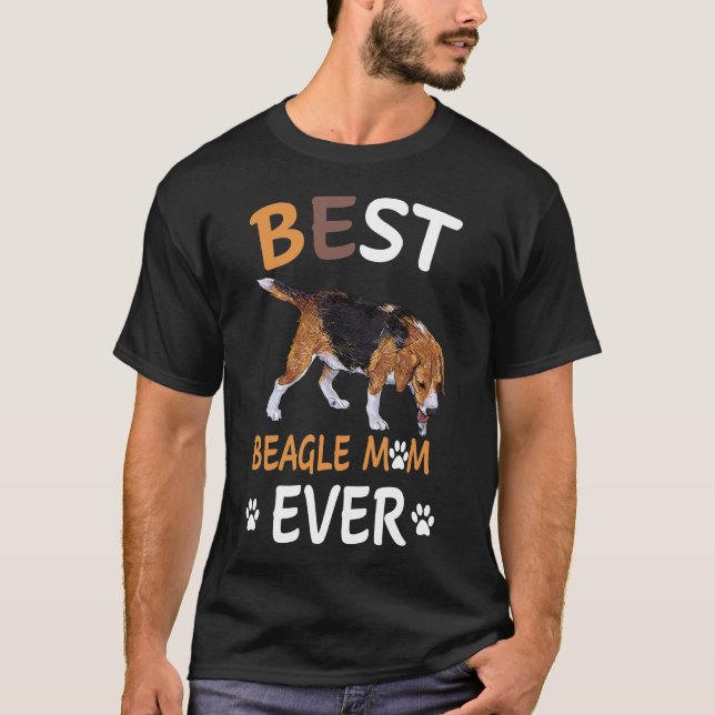 Camiseta 254 Melhor Beagle Mamãe Nunca (Frente)