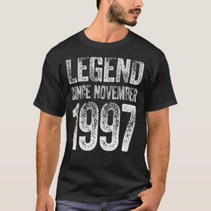 Camiseta 25 Aniversário Nascer Novembro 25 Anos Legenda Des