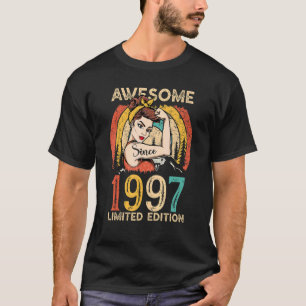 Camiseta 25 Aniversário Para Mulheres Vintage 1997