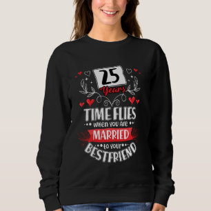 Camiseta 25 Anos Casados Com O Melhor Amigo De Casamento De