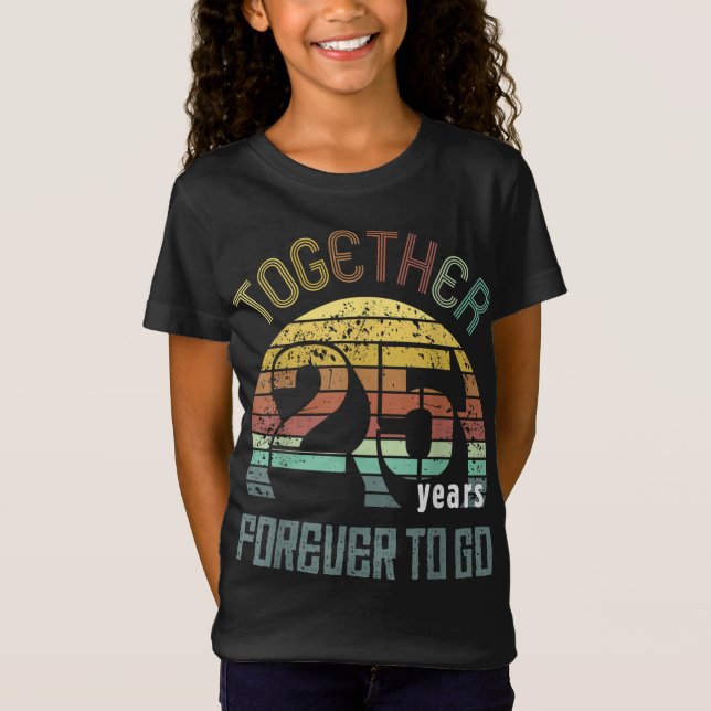 Camiseta 25 anos de casamento Presentes de aniversário para (Frente)