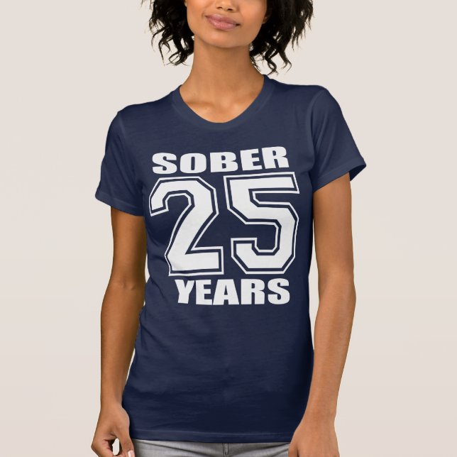 Camiseta 25 ANOS moderam o branco na obscuridade (Frente)