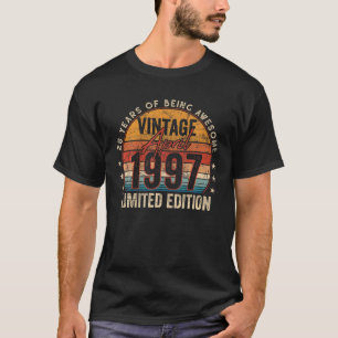 Camiseta 25 Birthday Gift Vintage Abril 1997 25 Anos