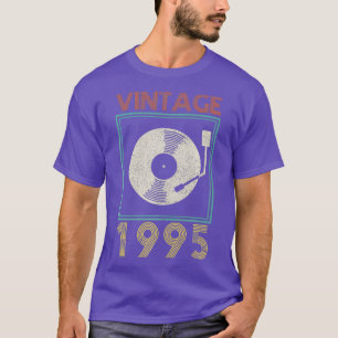 Camiseta 25 Birthday Vintage 1995 Vinyl Record DJ Gift