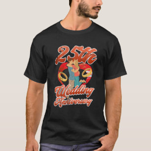 Camiseta 25 de 25 anos de aniversário de casamento Presente