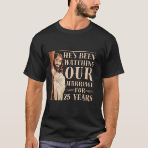 Camiseta 25 de Casamento Engraçado Aniversário Christian Je